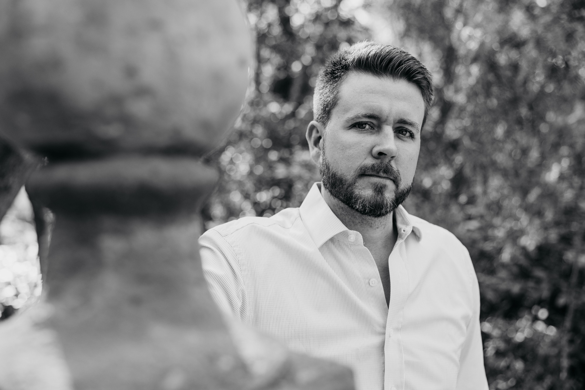 Black and white portrait of Ben
