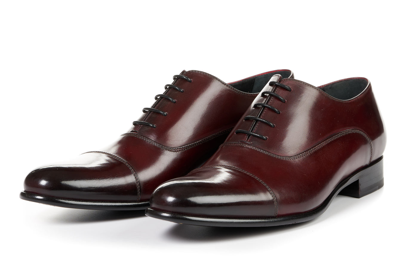 The Cagney II stitched cap-toe oxford in Oxblood